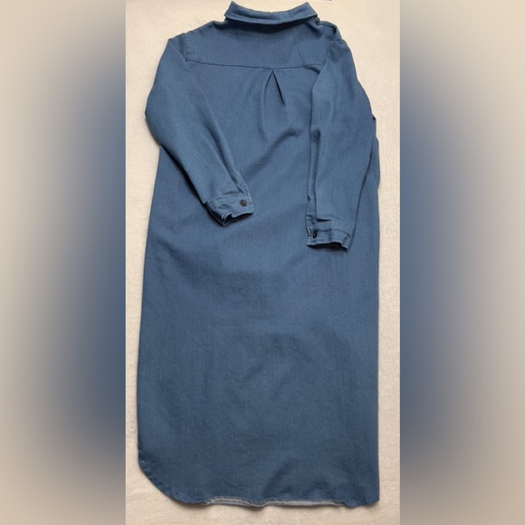 Denim Button Down Shacket Top - Picture 7 of 7